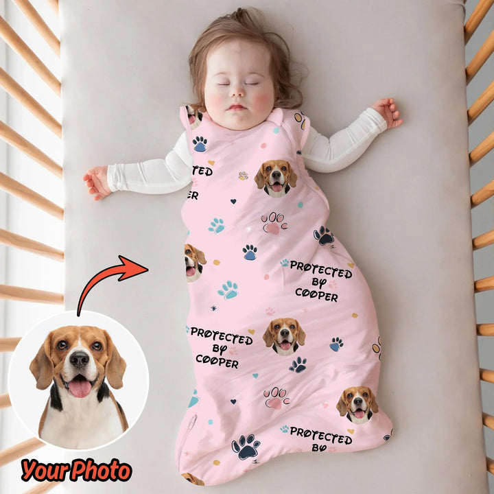 Custom Dog Photo Protected By Sleep Bag Seasonless 1.0 TOG , Custom Dog Photo Protected By Sleep Bag Seasonless 1.0 TOG - XS