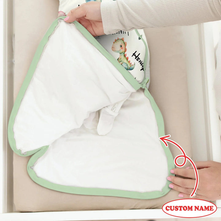 Dinosaur Custom Name Sleep Bag 1.0 TOG , Dinosaur Custom Name Sleep Bag 1.0 TOG - XS