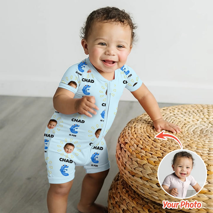 Alphabet Custom Face Baby Shorty Zippy , Alphabet Custom Face Baby Shorty Zippy - 0-3M