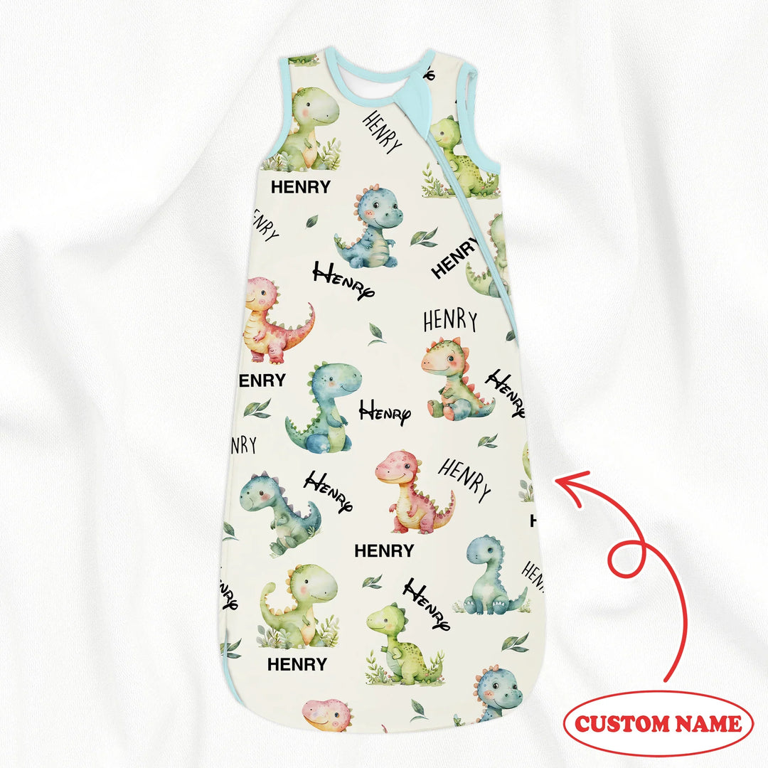 Dinosaur Custom Name Sleep Bag 1.0 TOG , Dinosaur Custom Name Sleep Bag 1.0 TOG - XS