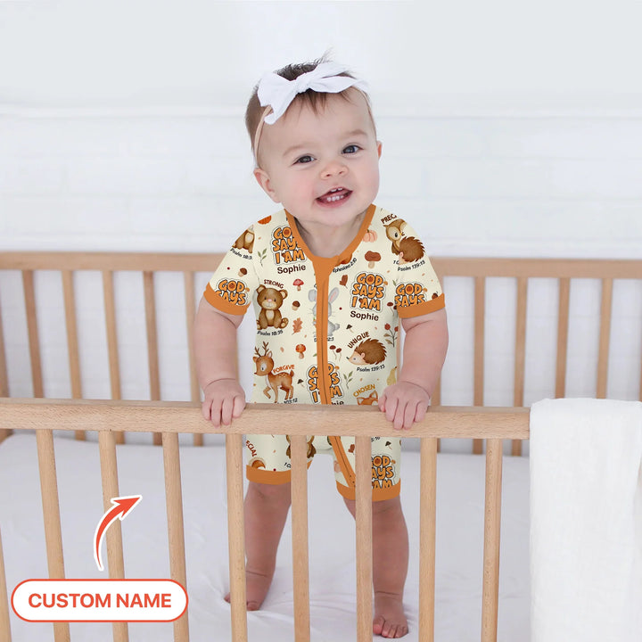 God Says I Am Autumn Faith Shorty Zippy , God Says I Am Autumn Faith Shorty Zippy - 0-3M