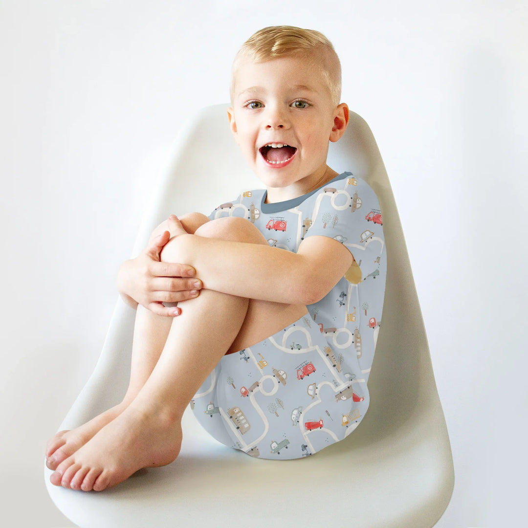 Car Route Map Two Piece Short Sleeve Shorts Pajama Set , Car Route Map Two Piece Short Sleeve Shorts Pajama Set - 12-18M