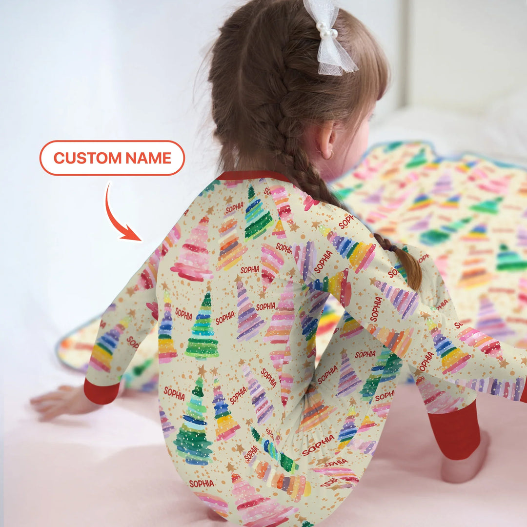 Personalized Twinkle Christmas Trees Convertible Zippy , Personalized Twinkle Christmas Trees Convertible Zippy - 0-3M