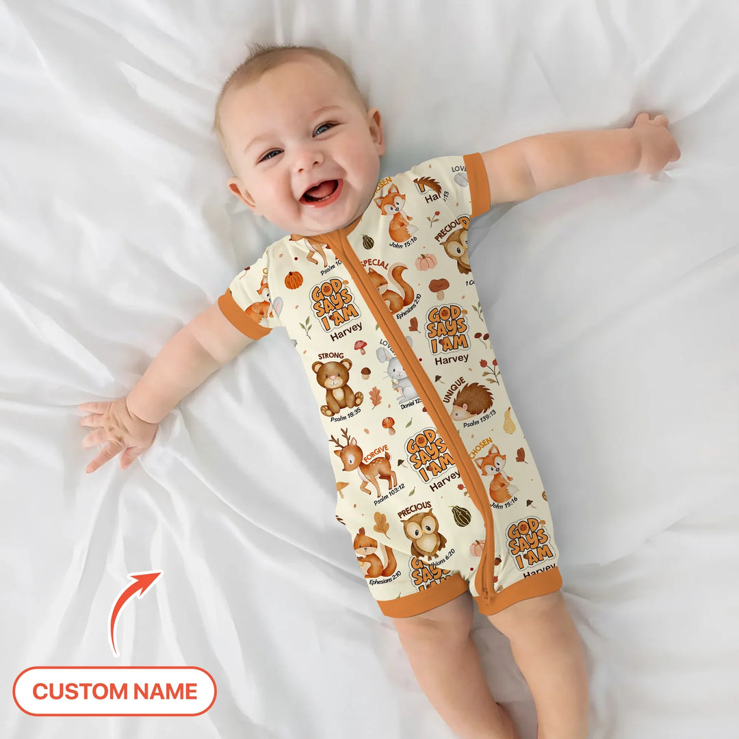 God Says I Am Autumn Faith Shorty Zippy , God Says I Am Autumn Faith Shorty Zippy - 0-3M