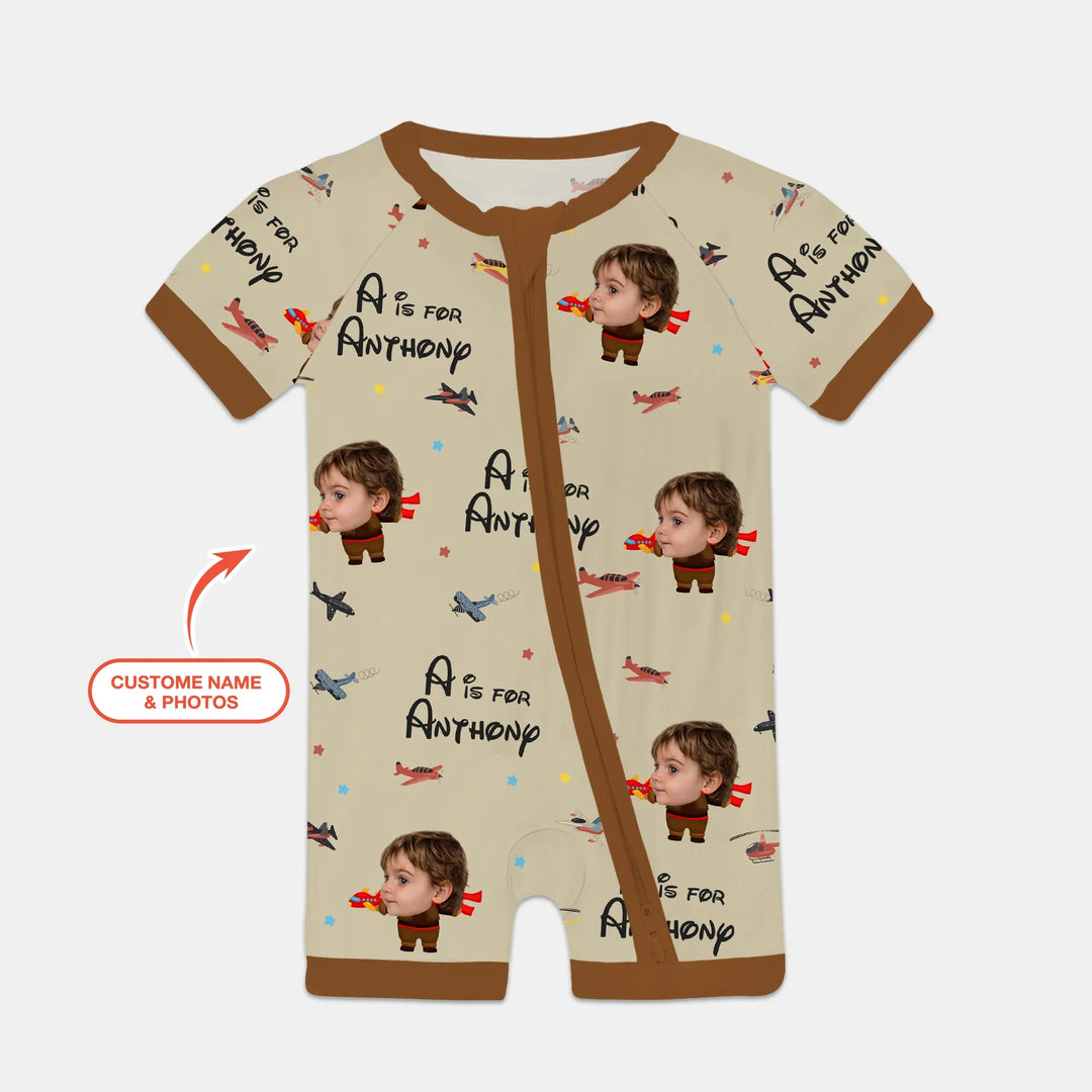 Benutzerdefiniertes Foto Gesicht Traumjobs Pilot Shorty Zippy