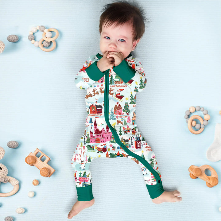 Santa's City Maps Convertible Zippy , Santa's City Maps Convertible Zippy - 0-3M / Green