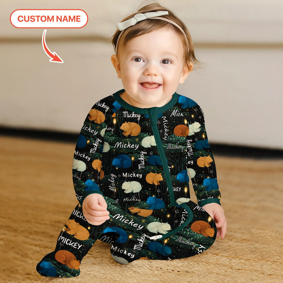 Woodland Whimsy Custom Name Convertible Zippy , Woodland Whimsy Custom Name Convertible Zippy - 0-3M