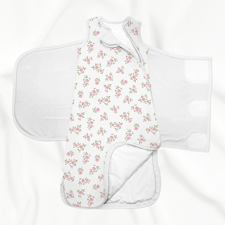 Custom Floral Sleep Bag Swaddler - Hand picked for earth , Custom Floral Sleep Bag Swaddler - Hand picked for earth - XS