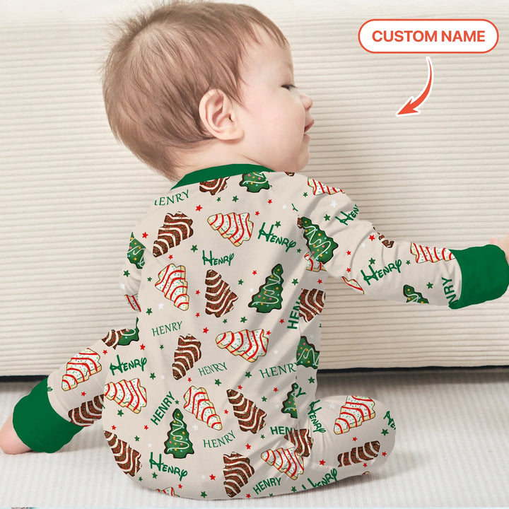 Christmas Tree Cake Custom Name Convertible Zippy , Christmas Tree Cake Custom Name Convertible Zippy - 0-3M