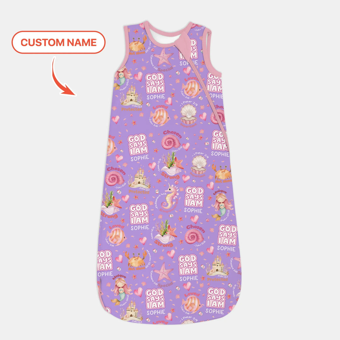 Mermaid God Says I Am Custom Name Sleep Bag , Mermaid God Says I Am Custom Name Sleep Bag - XS / 0.5 TOG