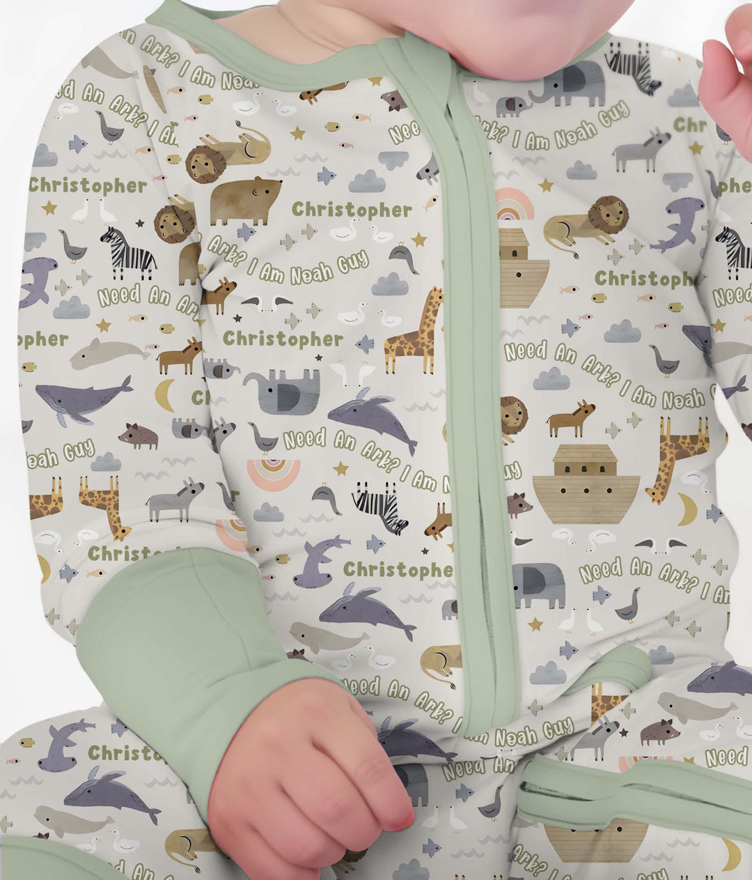 Need An Ark? I Noah Guy Custom Name Convertible Zippy , Need An Ark? I Noah Guy Custom Name Convertible Zippy - 0-3M