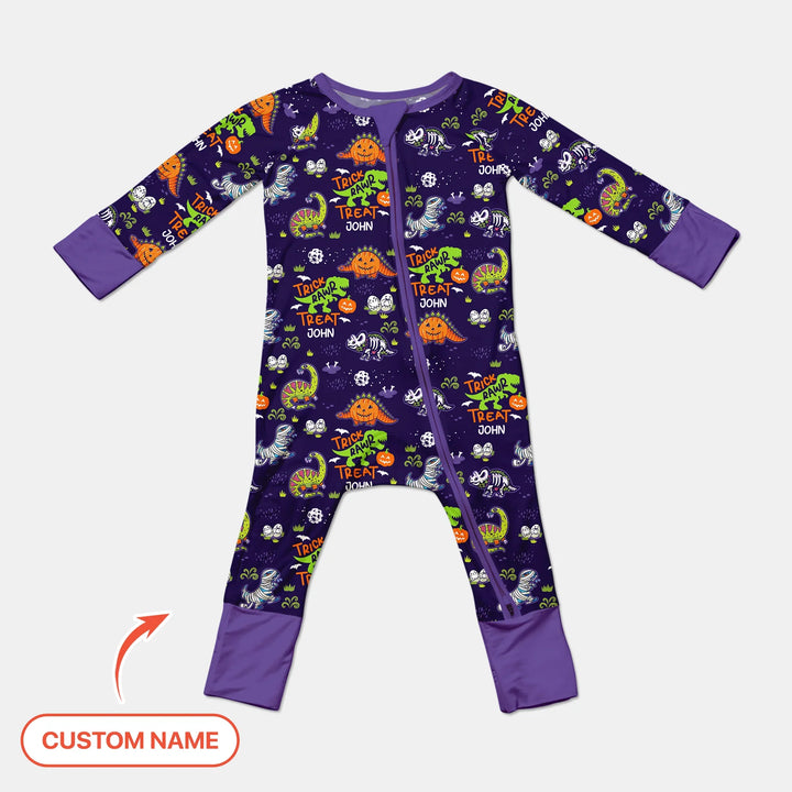 Trick Rawr Treat Custom Name Convertible Zippy , Trick Rawr Treat Custom Name Convertible Zippy - 0-3M