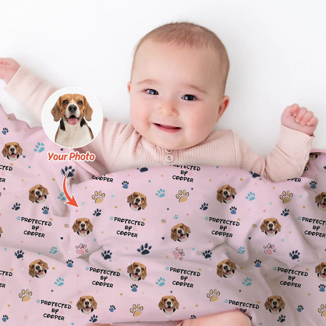 Custom Dog Pattern Toddler Blanket , Custom Dog Pattern Toddler Blanket - Default Title