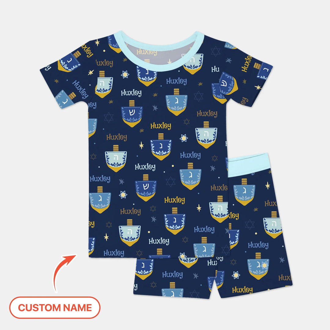 Zweiteiliges Pyjama-Set mit kurzen Ärmeln und Shorts im Sommer-Design