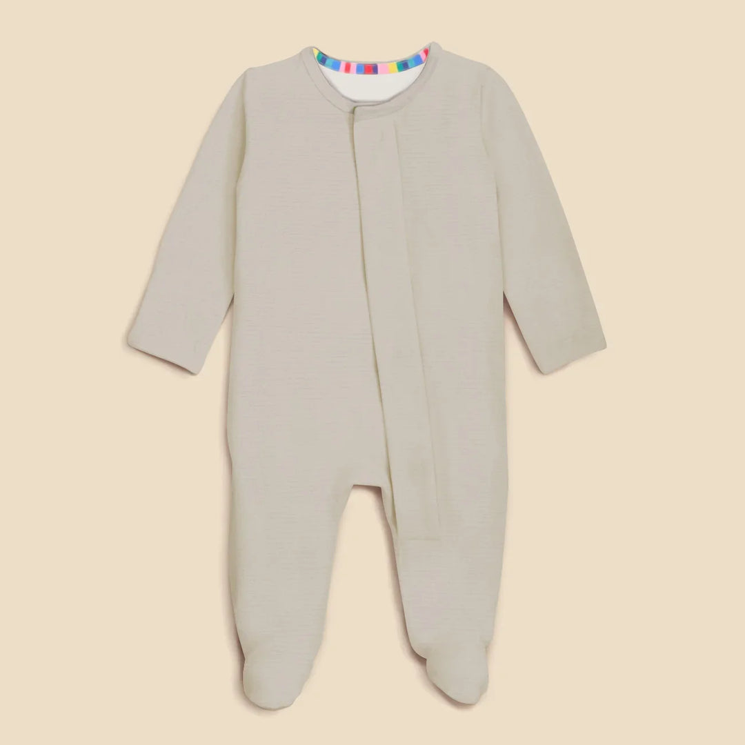 Oat Magnetic Footie Romper , Oat Magnetic Footie Romper - Newborn