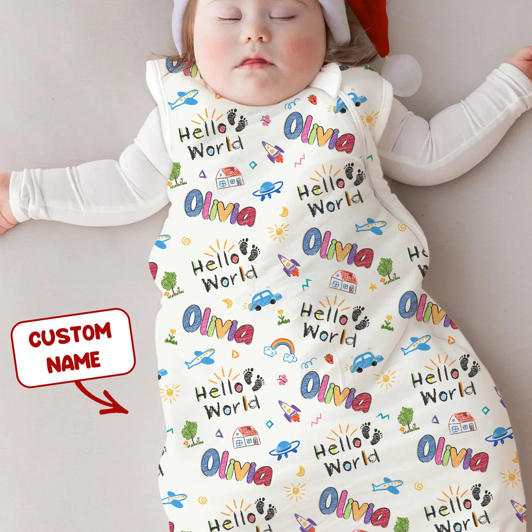 Custom Name "Hello World" - Sleep Bag , Custom Name "Hello World" - Sleep Bag - XS / 0.5 TOG