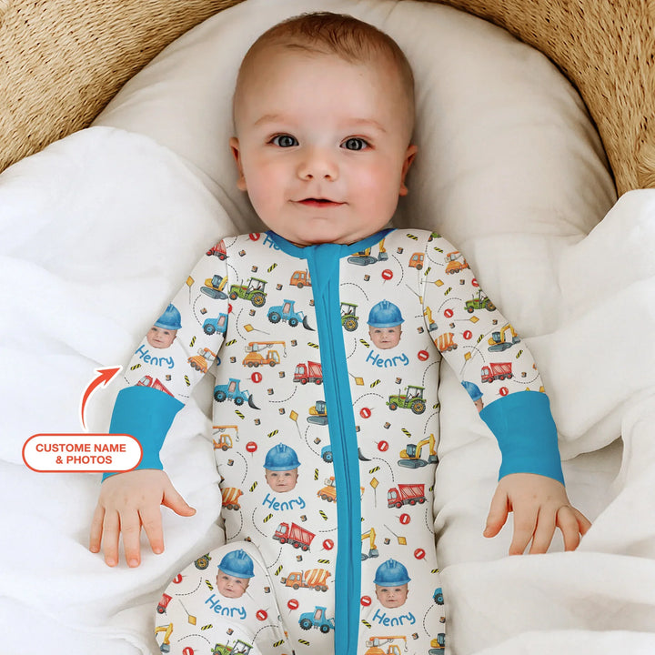 Gerippte Babykleidung mit individuellem Foto - Weich & Skizzenhaft