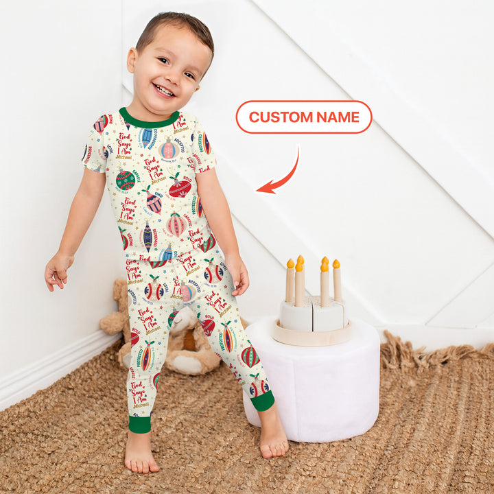 God Says I Am Joyful Christmas Two Piece Short Sleeve Pajama Set