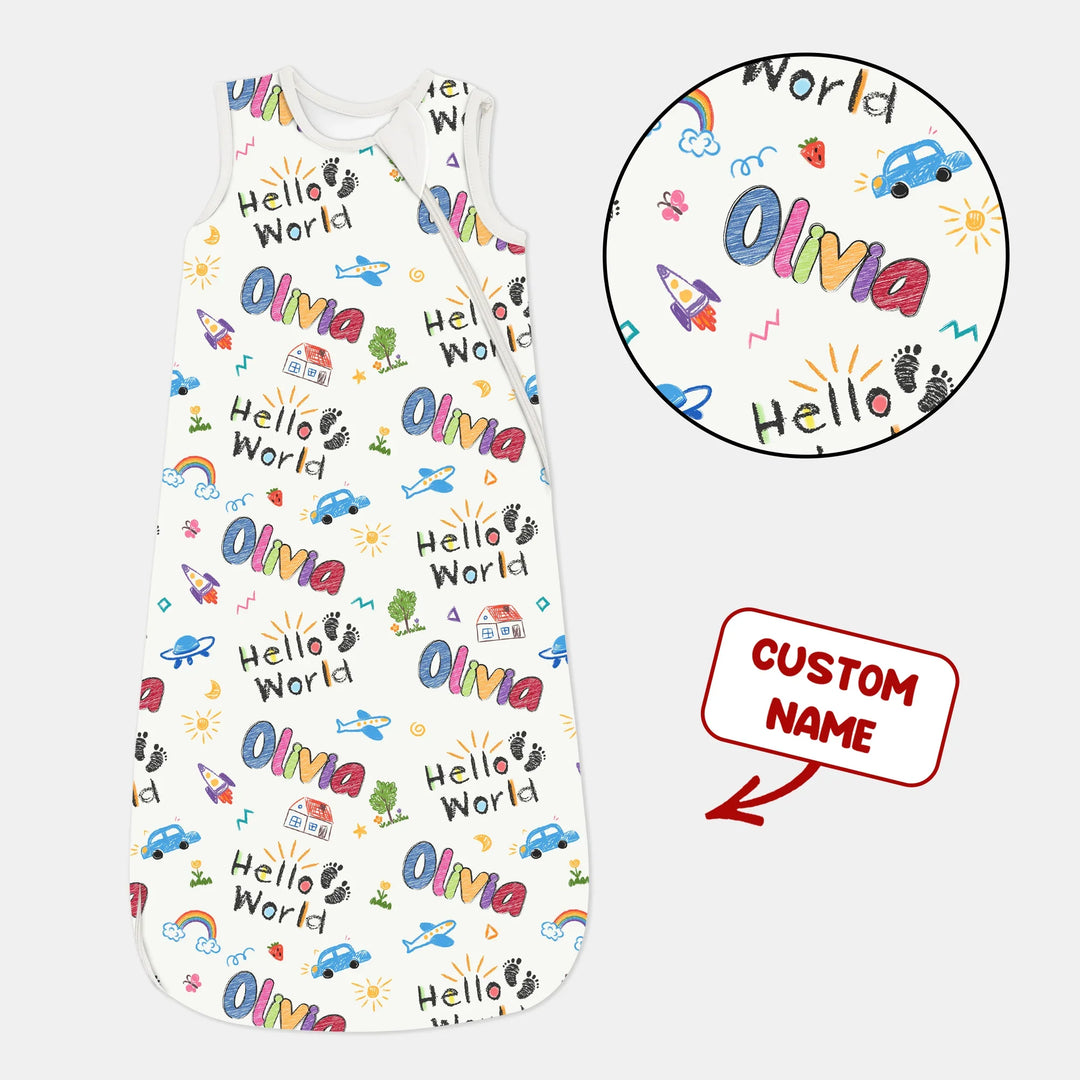 Custom Name "Hello World" - Sleep Bag , Custom Name "Hello World" - Sleep Bag - XS / 0.5 TOG