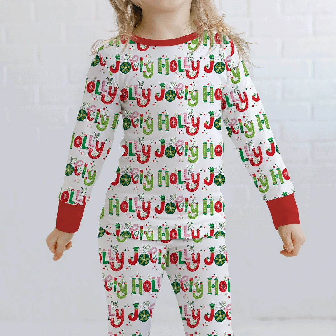 Holly Jolly Two Piece Long Sleeve Pajama Set