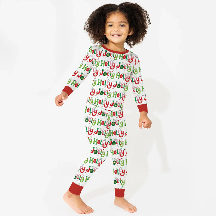 Holly Jolly Two Piece Long Sleeve Pajama Set
