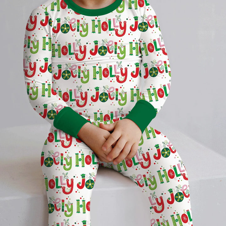 Holly Jolly Two Piece Long Sleeve Pajama Set