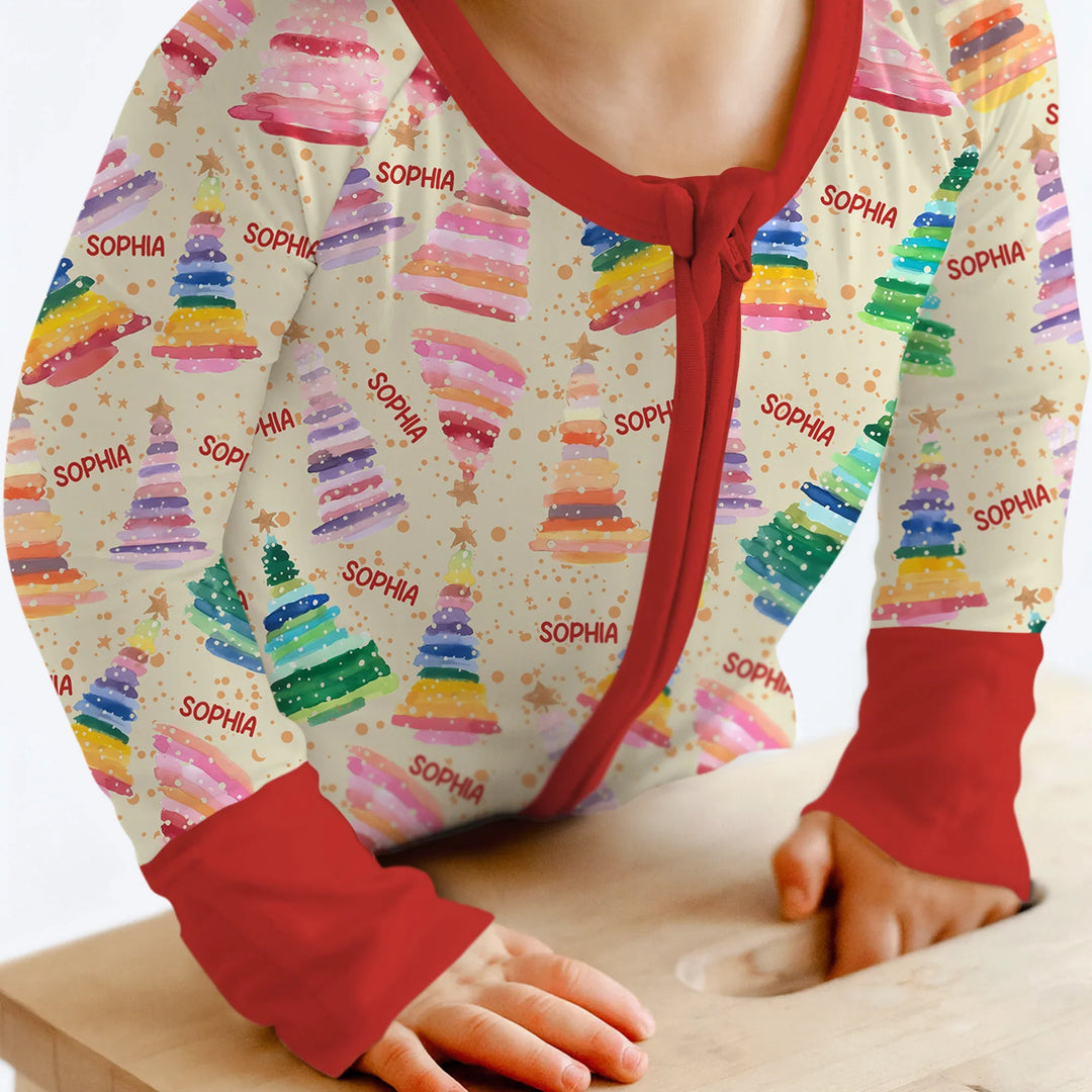 Personalized Twinkle Christmas Trees Convertible Zippy , Personalized Twinkle Christmas Trees Convertible Zippy - 0-3M