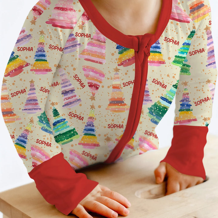 Personalized Twinkle Christmas Trees Convertible Zippy , Personalized Twinkle Christmas Trees Convertible Zippy - 0-3M