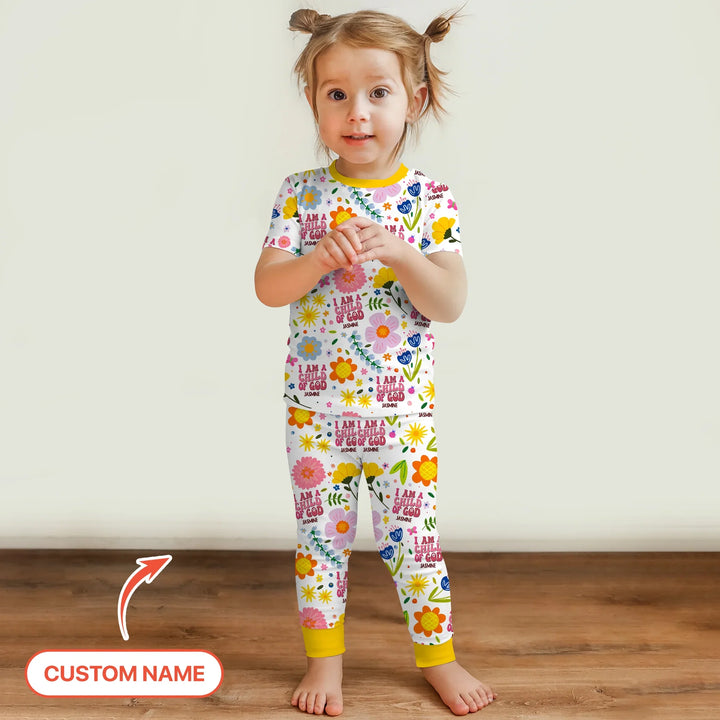 Zweiteiliges, kurzärmliges Pyjama-Set mit Marienkäfern