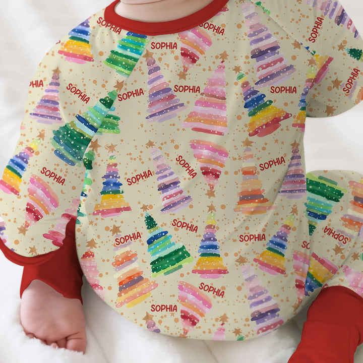 Personalized Twinkle Christmas Trees Convertible Zippy , Personalized Twinkle Christmas Trees Convertible Zippy - 0-3M