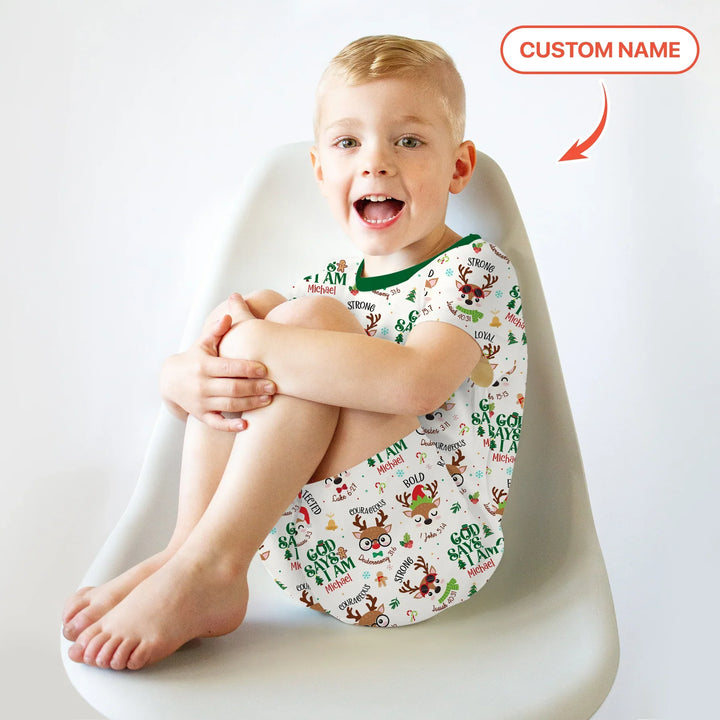 Zweiteiliges Pyjama-Set mit kurzen Ärmeln und Shorts im Sommer-Design