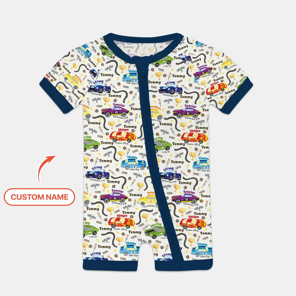 Racing Fun God Says I Am Custom Name Shorty Zippy , Racing Fun God Says I Am Custom Name Shorty Zippy - 0-3M