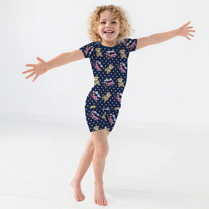 Huntrix Choo Choo Two Piece Short Sleeve Shorts Pajama Set , Huntrix Choo Choo Two Piece Short Sleeve Shorts Pajama Set - 12-18M