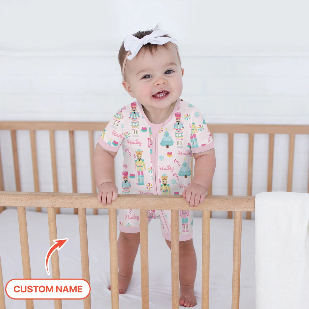 Nutcracker Parade Custom Name Girl Shorty Zippy , Nutcracker Parade Custom Name Girl Shorty Zippy - 0-3M