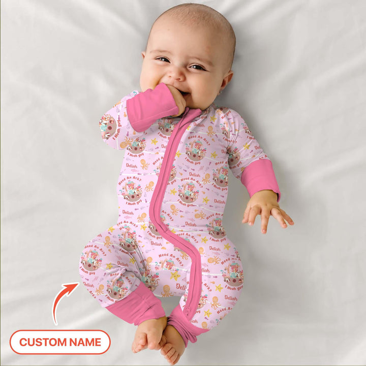 Noah’s Ark Custom Name Girl Convertible Zippy , Noah’s Ark Custom Name Girl Convertible Zippy - 0-3M