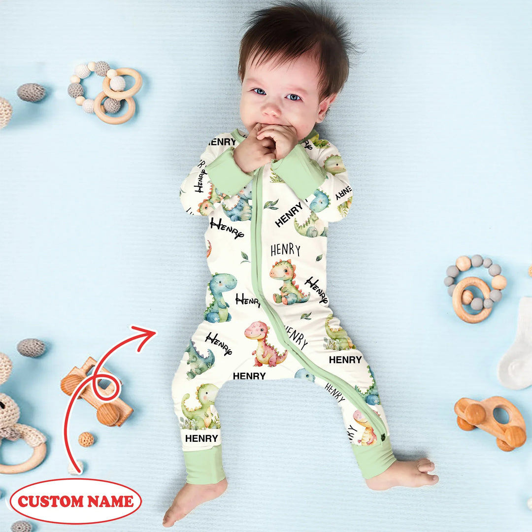 Dinosaur Custom Name Convertible Zippy , Dinosaur Custom Name Convertible Zippy - 0-3M