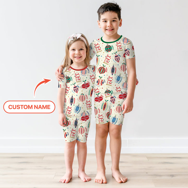 God Says I Am Joyful Christmas Two Piece Short Sleeve Shorts Pajama Set