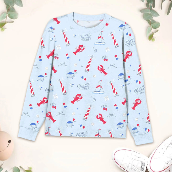 East Coast Two Piece Long Sleeve Pajama Set , East Coast Two Piece Long Sleeve Pajama Set - 12-18M