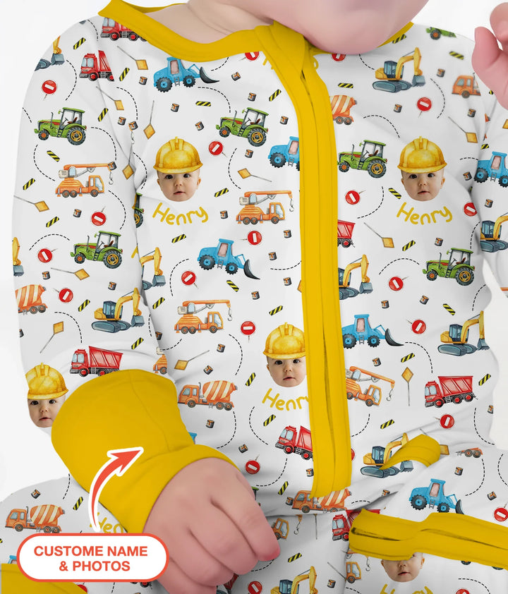 Gerippte Babykleidung mit individuellem Foto - Weich & Skizzenhaft