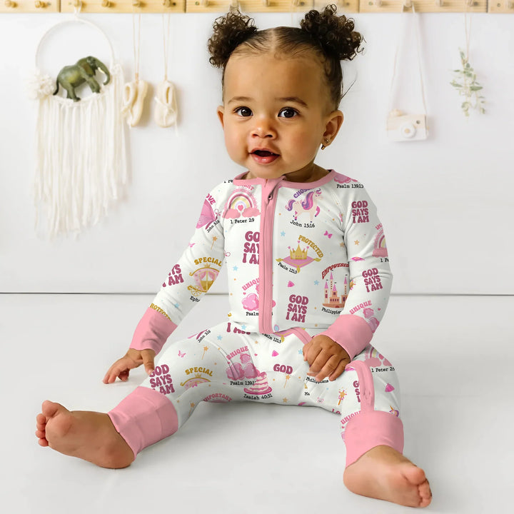 God Says I Am Girl Convertible Zippy , God Says I Am Girl Convertible Zippy - 0-3M / White