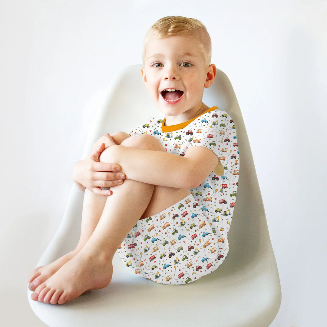 Little Construction Heroes Two Piece Short Sleeve Shorts Pajama Set , Little Construction Heroes Two Piece Short Sleeve Shorts Pajama Set - 12-18M