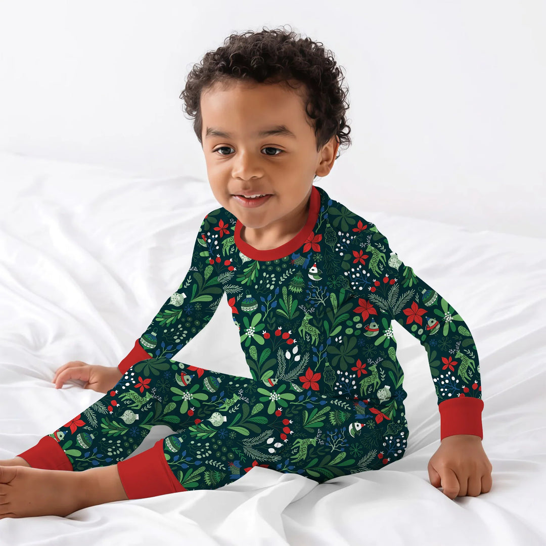 Garden of Joy Two Piece Long Sleeve Pajama Set , Garden of Joy Two Piece Long Sleeve Pajama Set - 12-18M