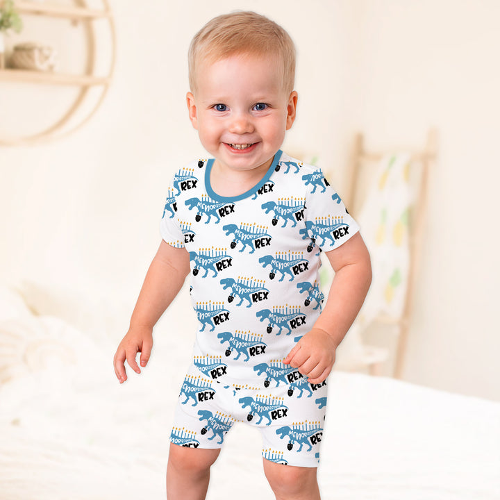Template Zweiteiliges Pyjama-Set mit kurzen Ärmeln und Shorts