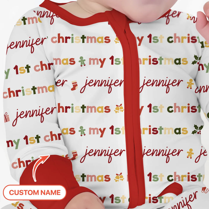 Custom Name My First Christmas Color Mood Convertible Zippy