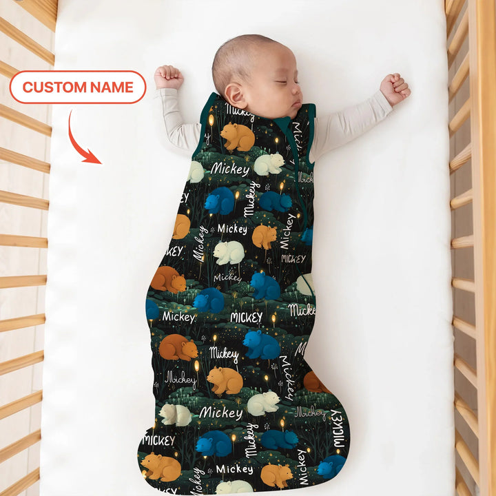 Woodland Whimsy Custom Name Sleep Bag , Woodland Whimsy Custom Name Sleep Bag - XS / 0.5 TOG