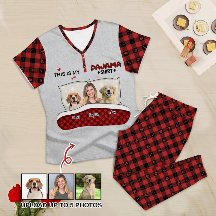 Custom Photo "This is My Pajama Shirt" for Women – Cool and Cozy , Custom Photo "This is My Pajama Shirt" for Women – Cool and Cozy - Mix Pajama / S