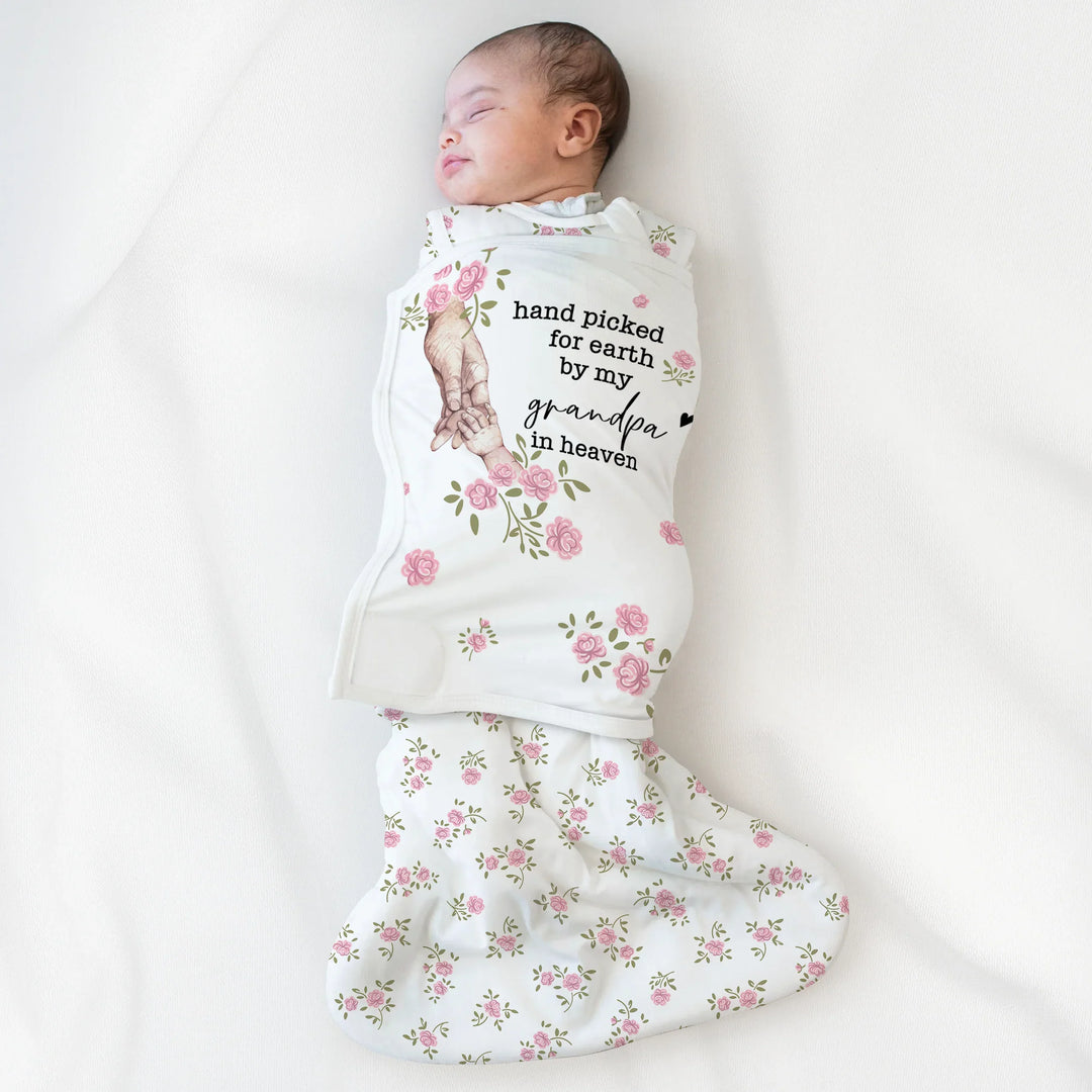 Custom Floral Sleep Bag Swaddler - Hand picked for earth , Custom Floral Sleep Bag Swaddler - Hand picked for earth - XS