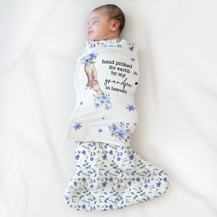Custom Floral Sleep Bag Swaddler - Hand picked for earth , Custom Floral Sleep Bag Swaddler - Hand picked for earth - XS