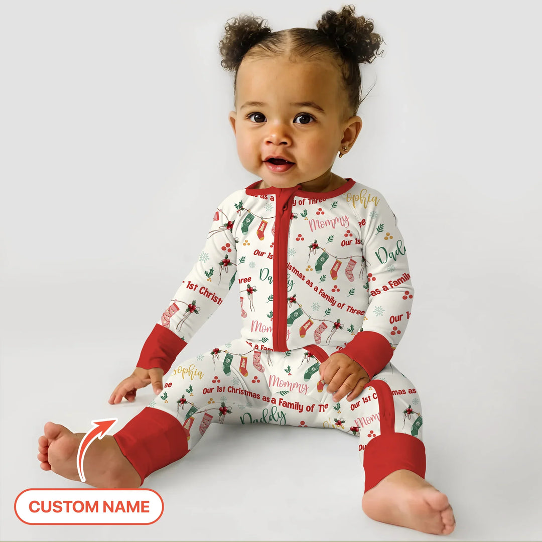 Custom Name Family Christmas Stockings Convertible Zippy , Custom Name Family Christmas Stockings Convertible Zippy - 0-3M