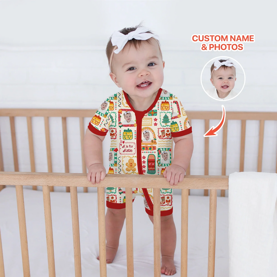 Custom Photo Christmas Frame Custom Name Shorty Zippy , Custom Photo Christmas Frame Custom Name Shorty Zippy - 0-3M